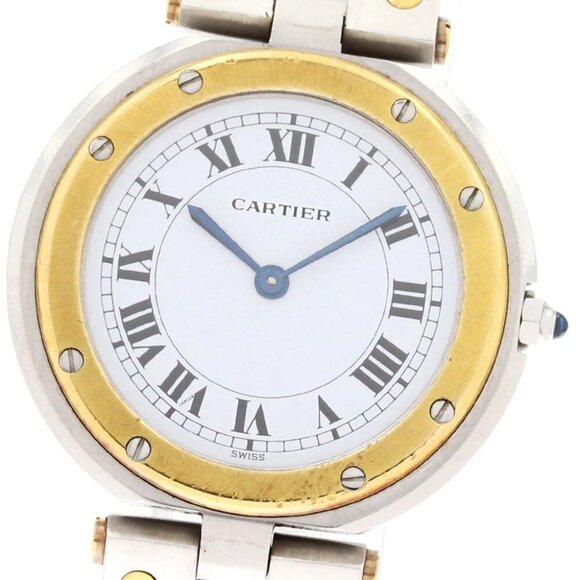 CARTIER Santos Round LM white Dial Quartz Men's Watch_885222 - Picture 3 of 6